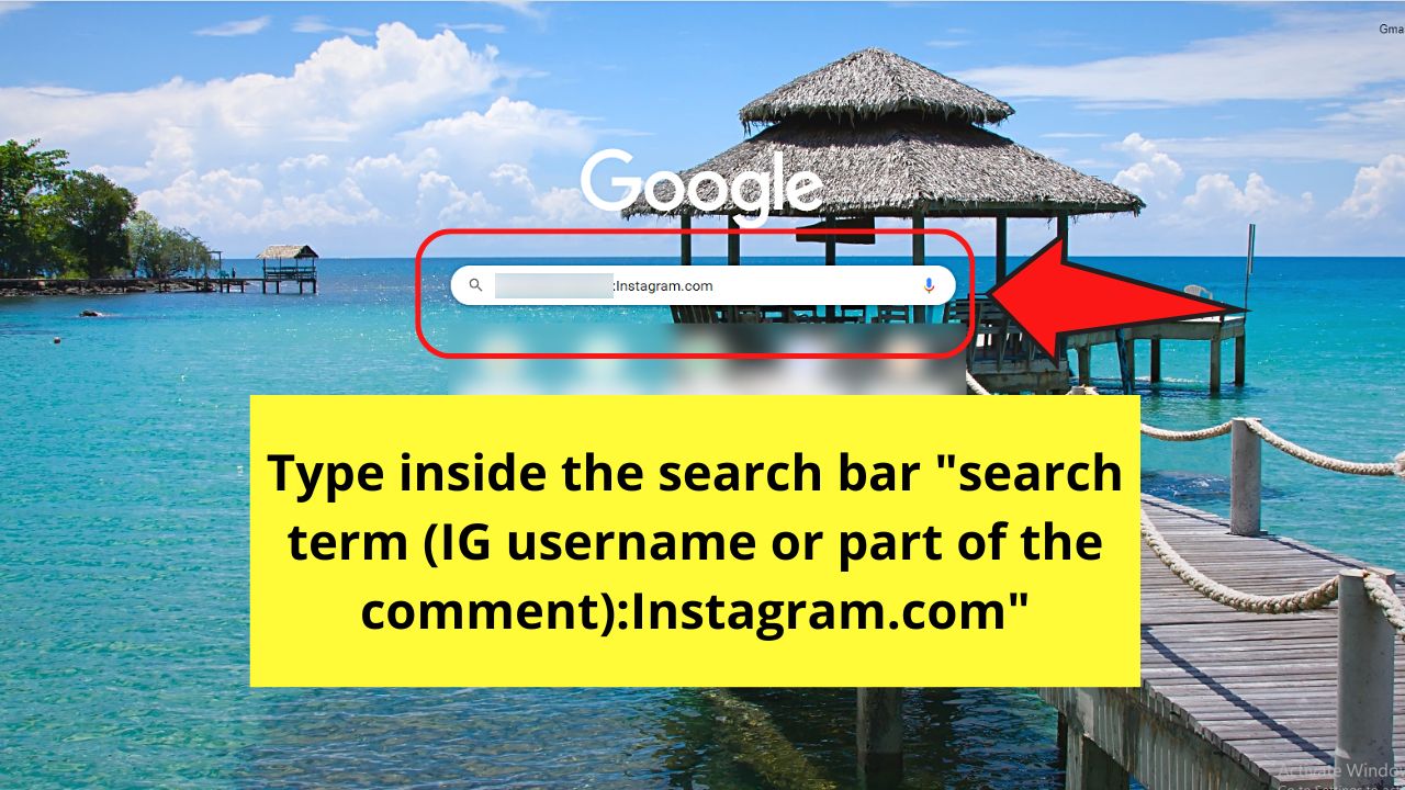How to Find Someone's Comment on Instagram by Using Google Search Step 2.1