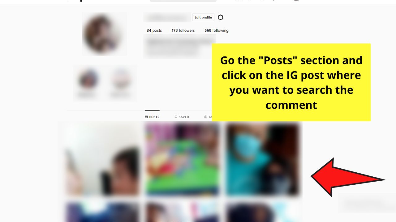 How to Find Someone's Comment on Instagram by Using the Windows or Mac Finder Step 2