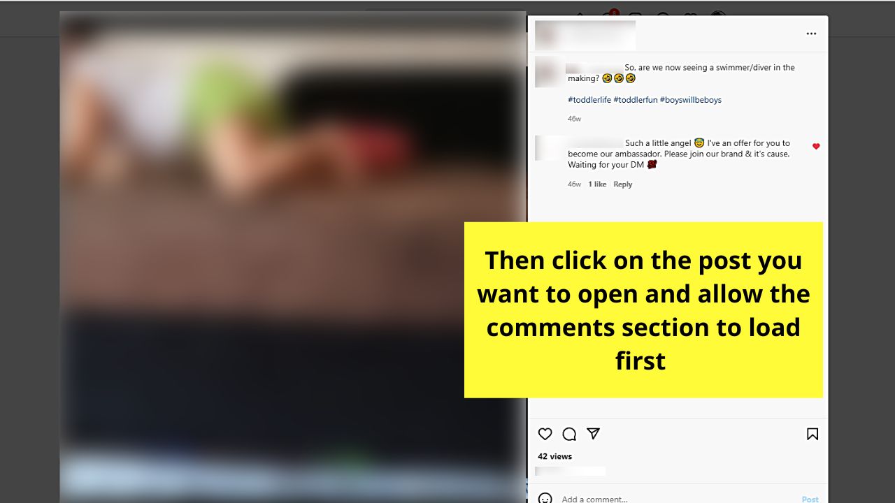 How to Find Someone's Comment on Instagram by Using the Windows or Mac Finder Step 2
