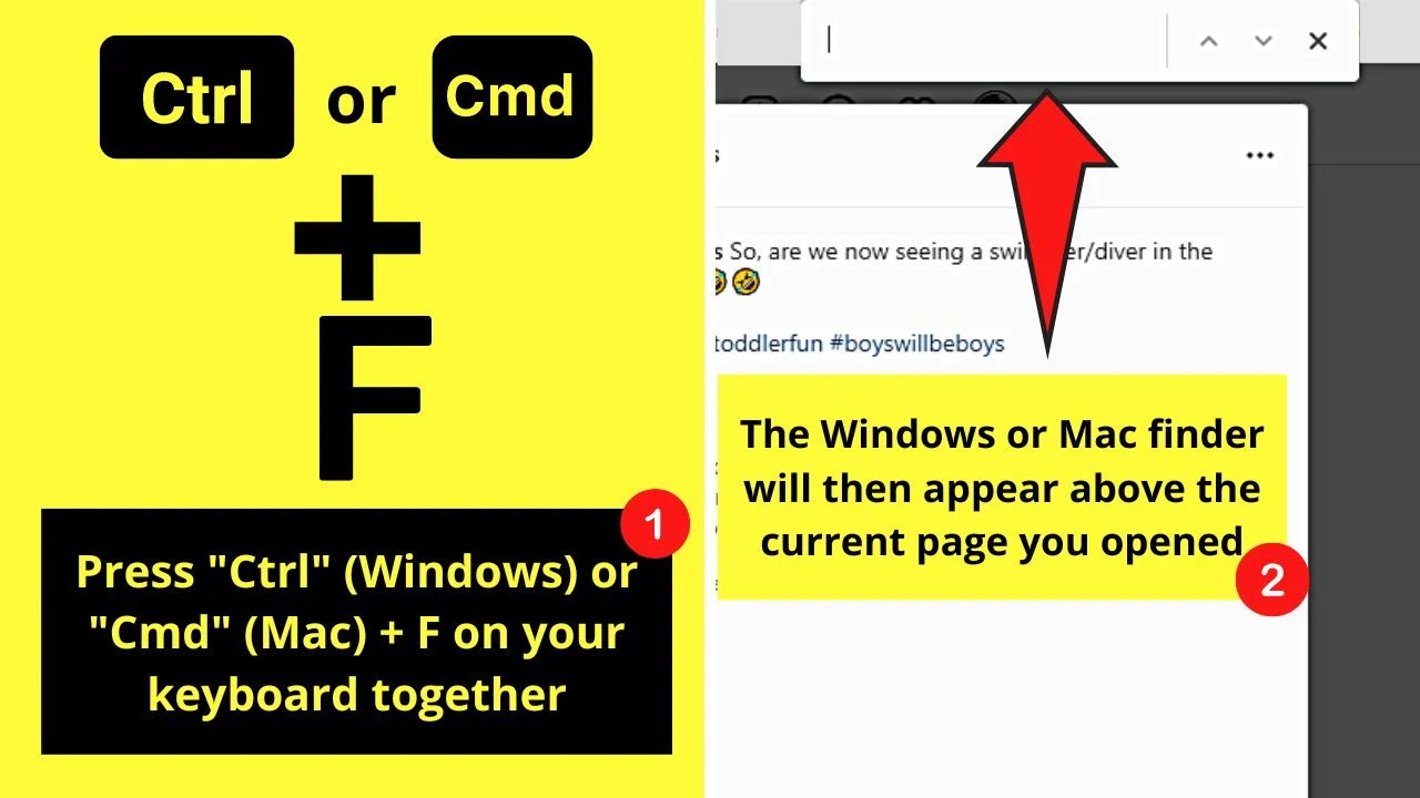 How to Find Someone's Comment on Instagram by Using the Windows or Mac Finder Step 3