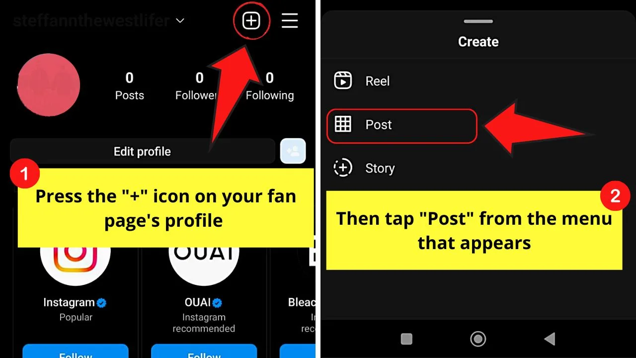 How to Make a Fan Page on Instagram (Android) Step 10