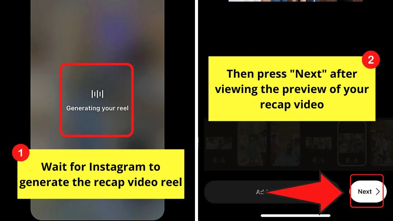 How to Make a Recap Video on Instagram Using a Reel as a Template Step 9