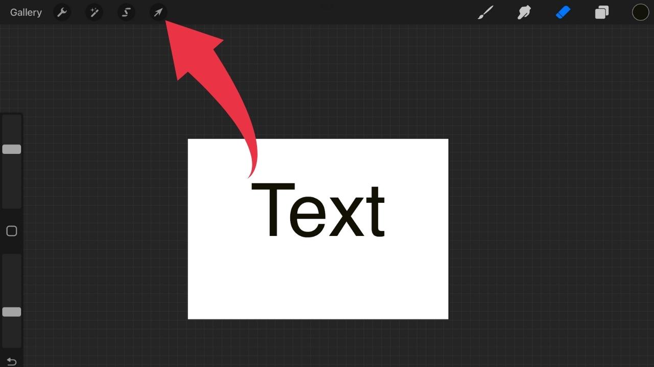 How to Move Text in Procreate Step 1