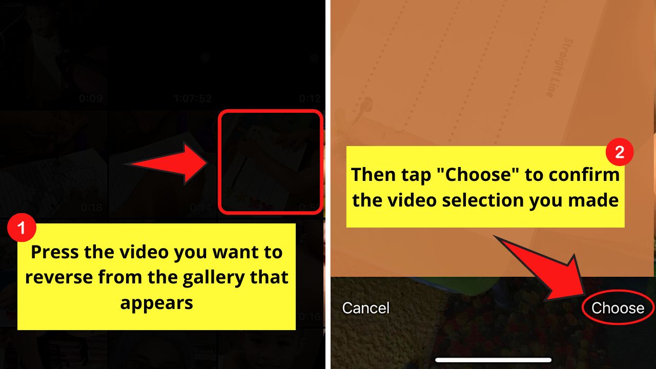 How to Reverse Video on the iPhone by Uploading to Clideo Step 4