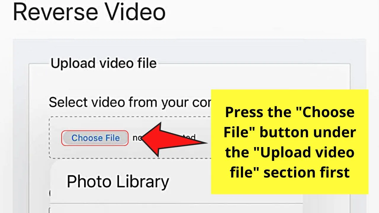 How to Reverse Video on the iPhone by Uploading to EZgif Step 3