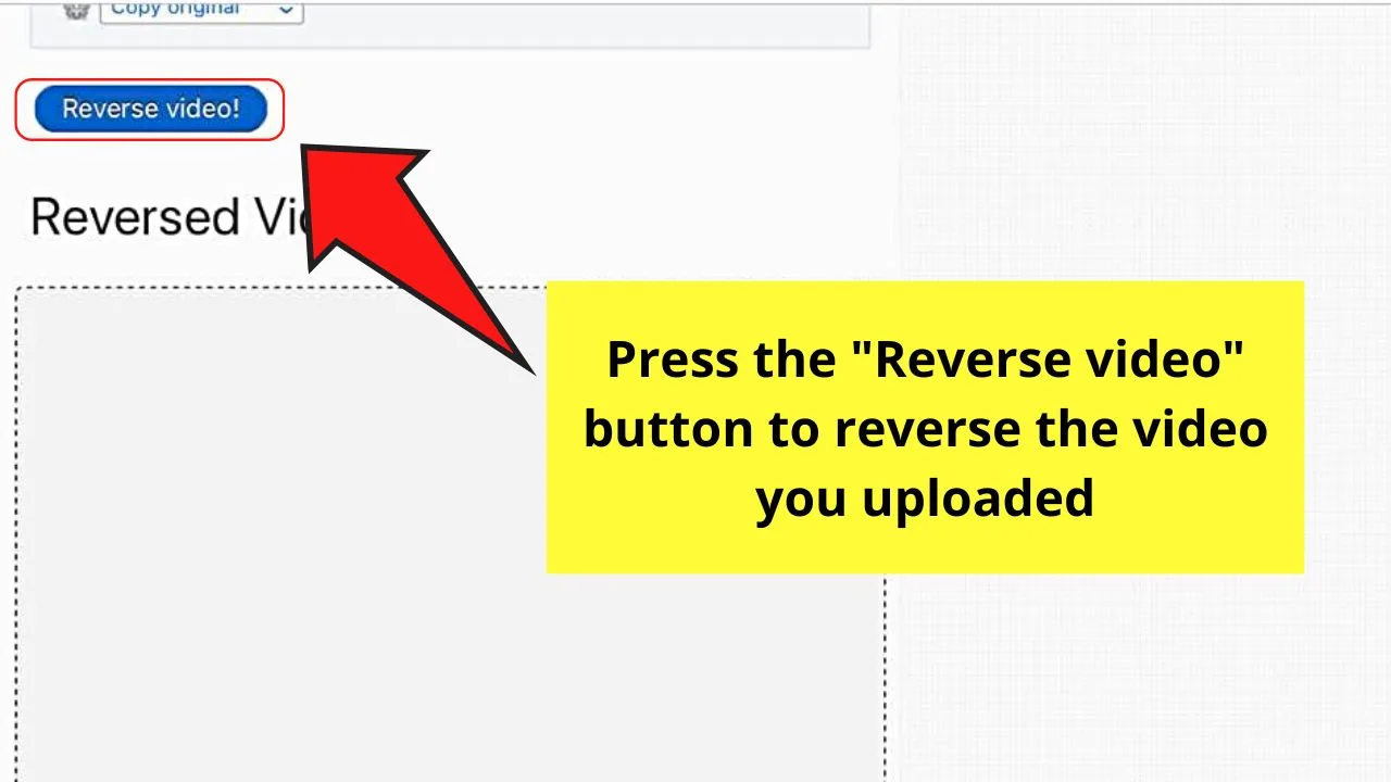 How to Reverse Video on the iPhone by Uploading to EZgif Step 7