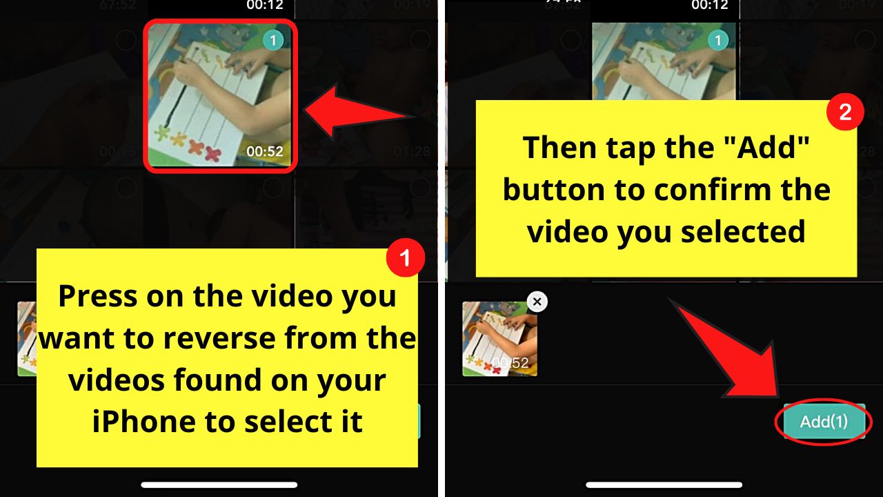 How to Reverse Video on the iPhone by Using CapCut Step 3