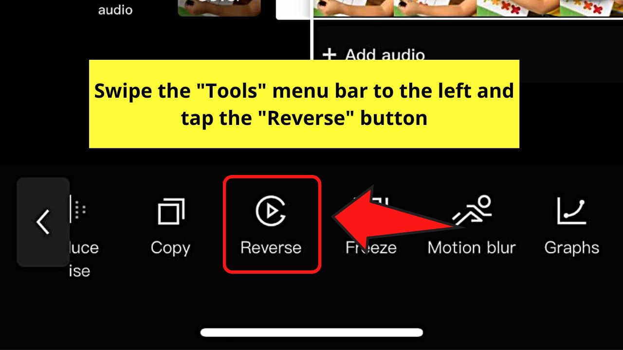How to Reverse Video on the iPhone by Using CapCut Step 5