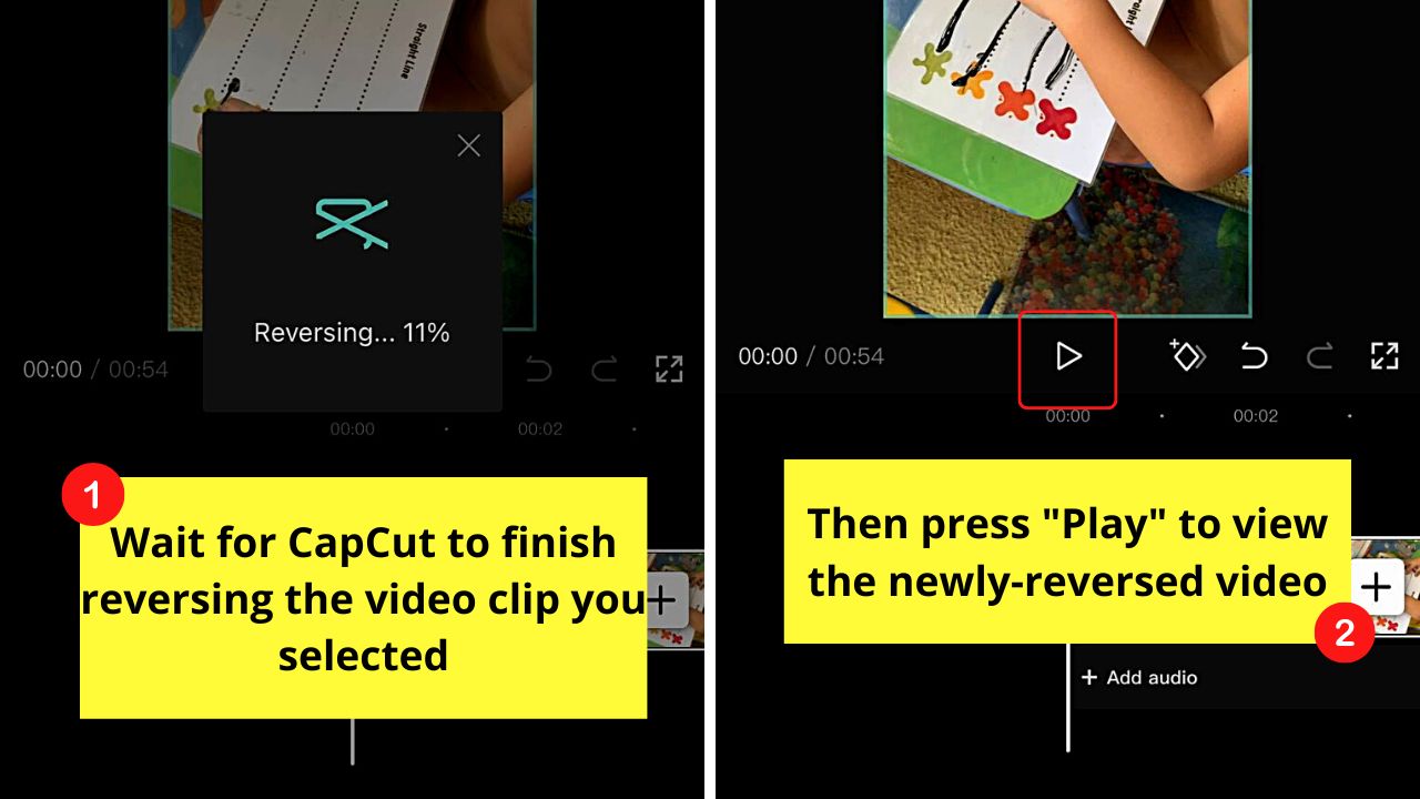 How to Reverse Video on the iPhone by Using CapCut Step 6