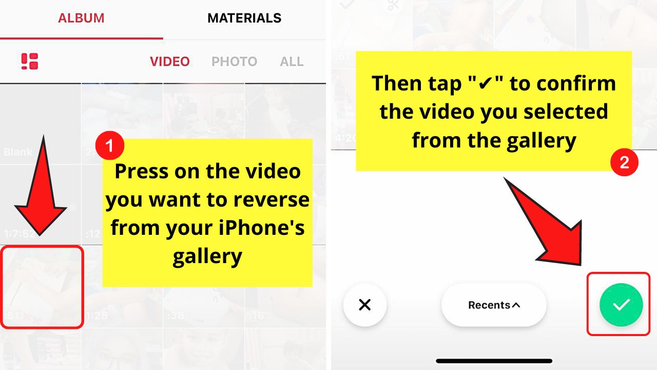 How to Reverse Video on the iPhone by Using Inshot Step 4