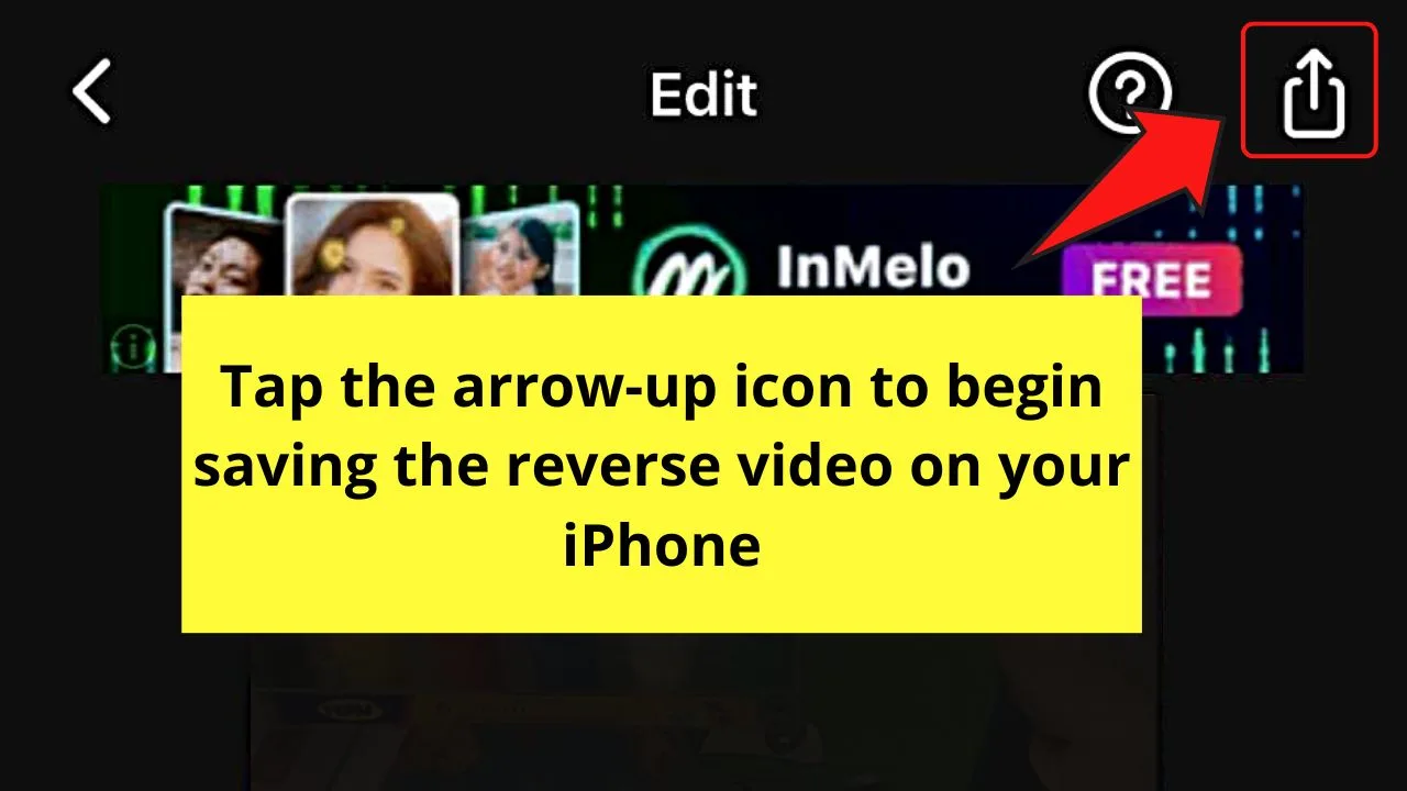 How to Reverse Video on the iPhone by Using Inshot Step 9