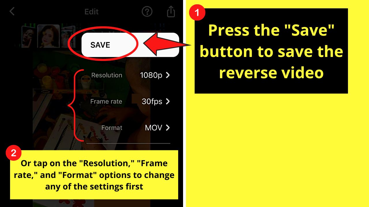 How to Reverse Video on the iPhone by Using Inshot Step 9.2