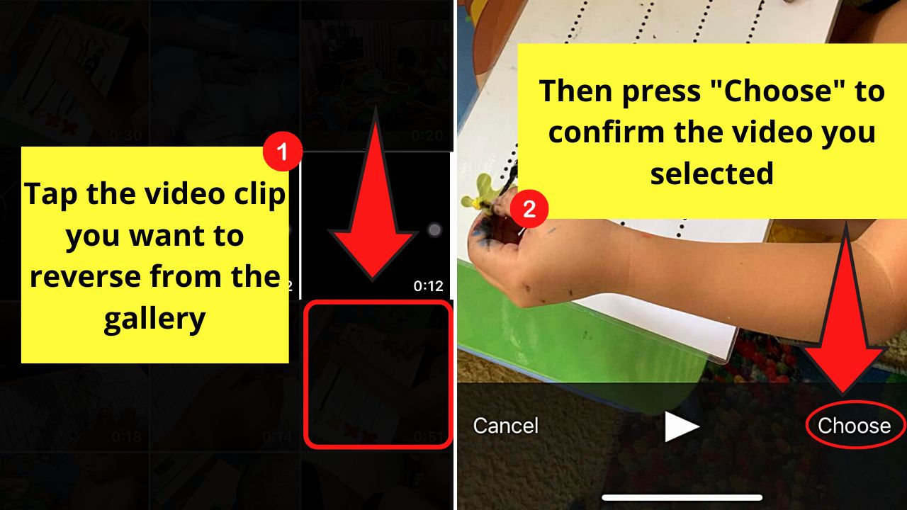How to Reverse Video on the iPhone by Using ReverseVid App Step 3