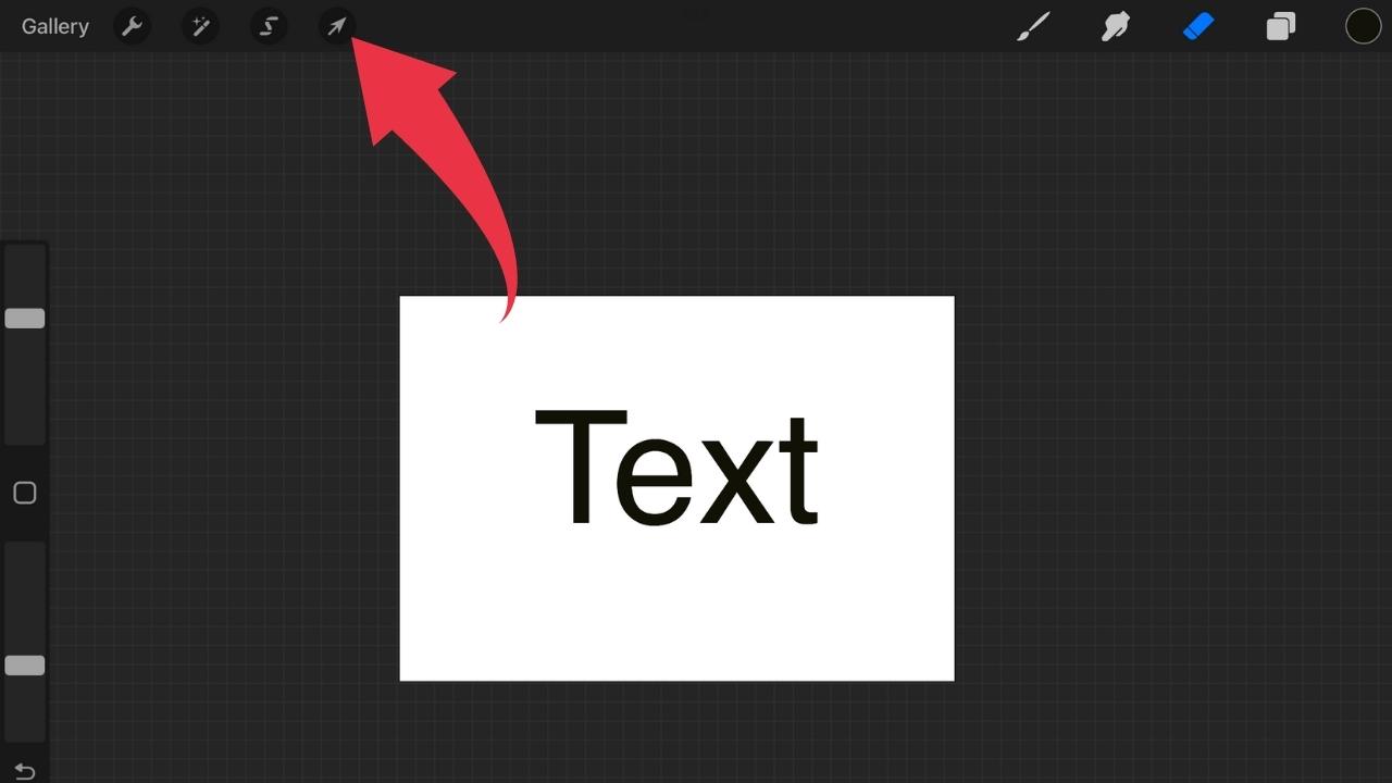 How to Rotate Text in Procreate Step 1