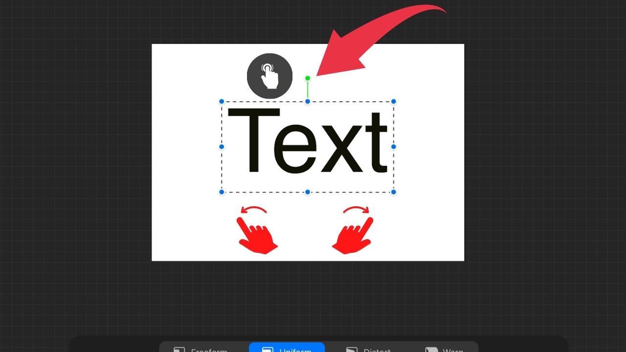 How to Rotate Text in Procreate Step 3