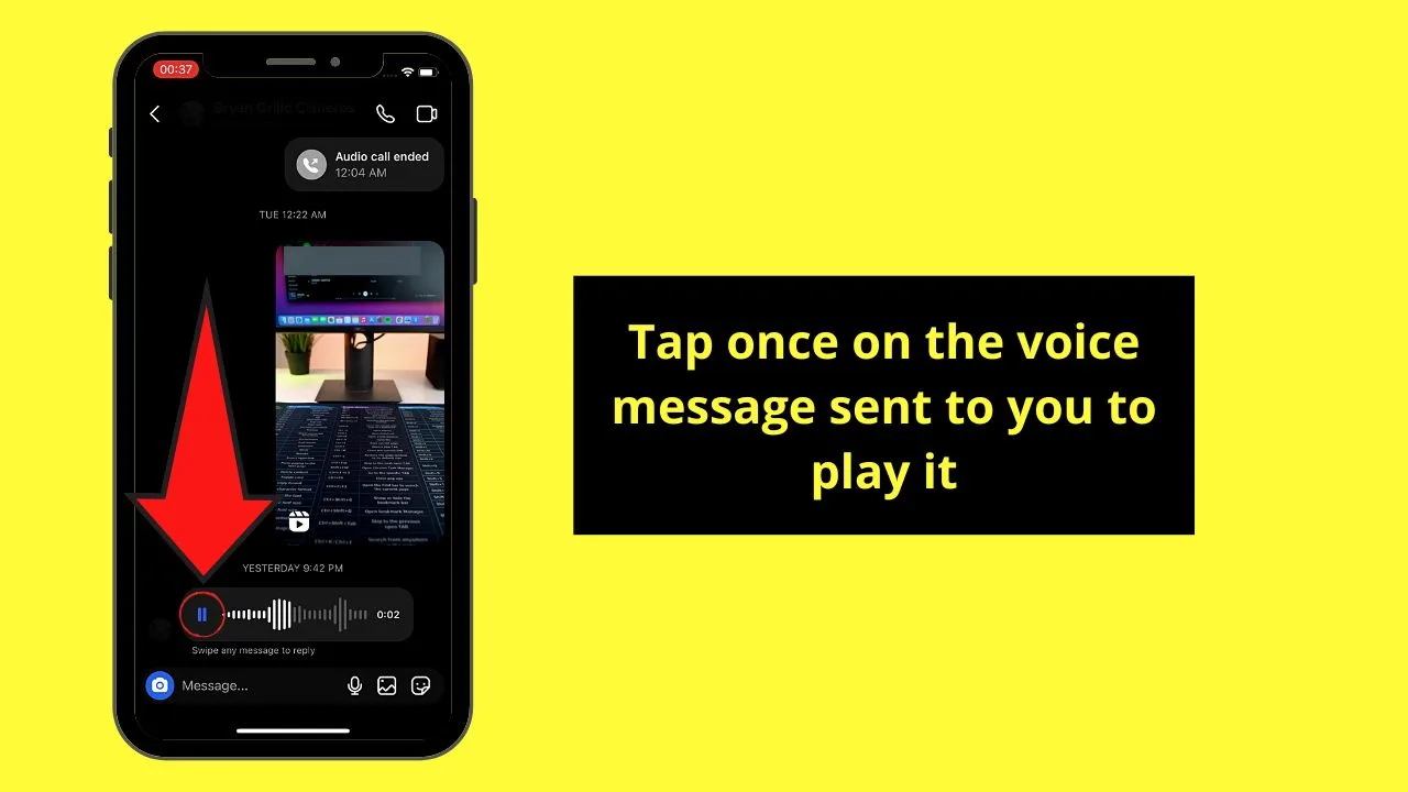 How to Save a Voice Message on Instagram Using the Screen Recorder App (iOS) Step 5