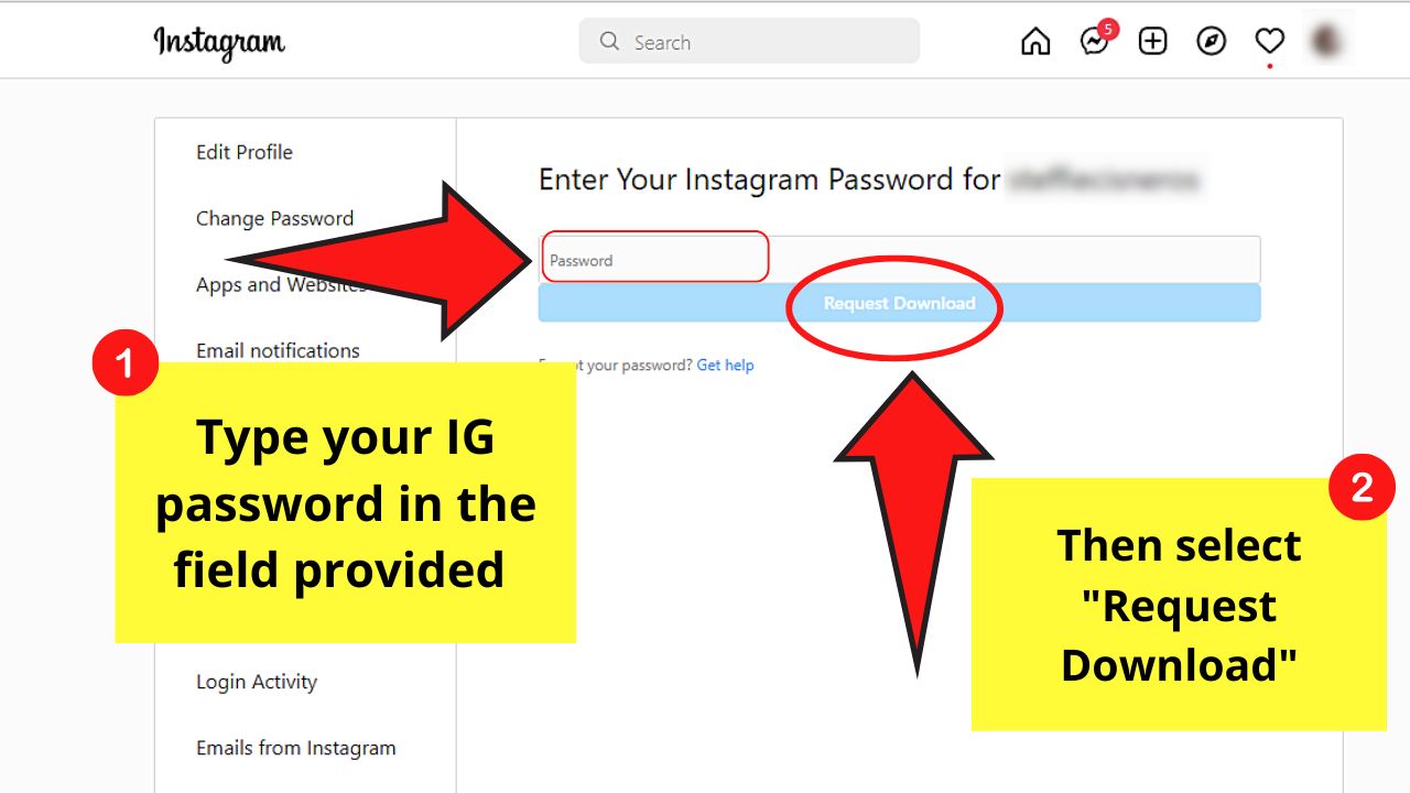How to Save a Voice Message on Instagram by Downloading Instagram Data (Computer) Step 8