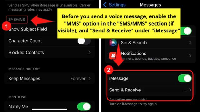 can iphone send voice text to android