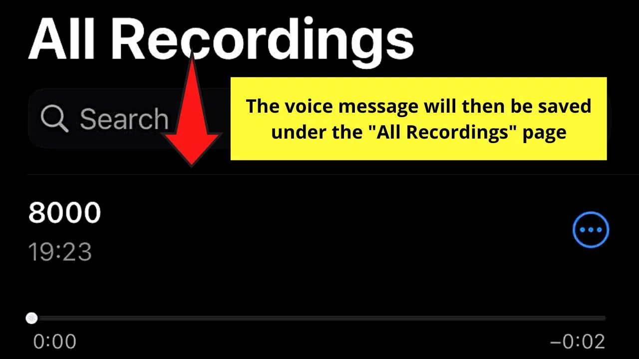 How to Send Voice Message on iPhone to Android Step 3