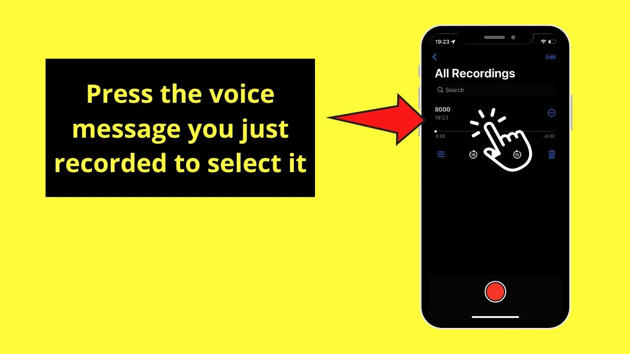 How to Send Voice Message on iPhone to Android Step 4