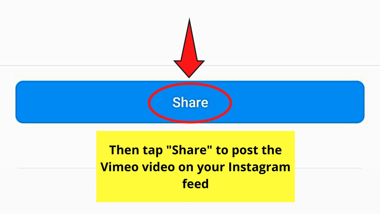 How to Share a Vimeo Video on Instagram (Android) Step 11