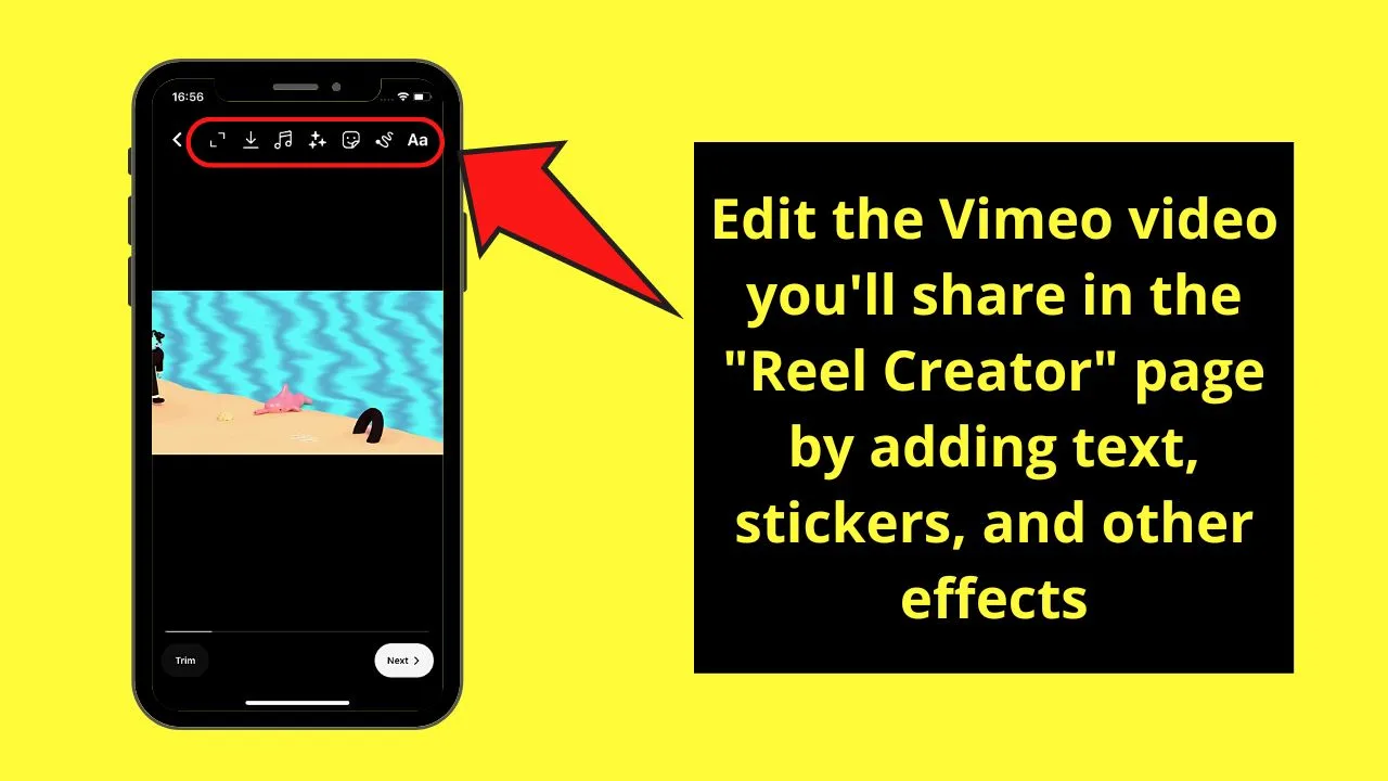 How to Share a Vimeo Video on Instagram (iOS) Step 11