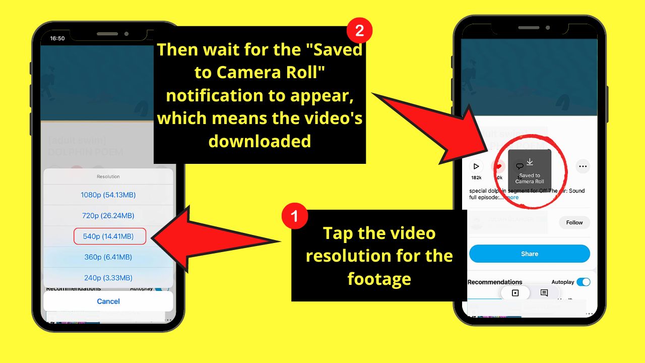 How to Share a Vimeo Video on Instagram (iOS) Step 6
