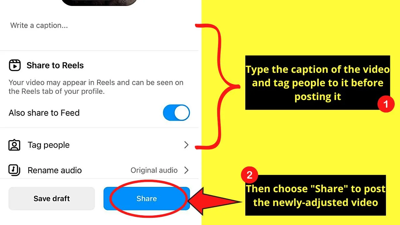 How to Speed Up an Existing Video on Instagram Reels Step 15