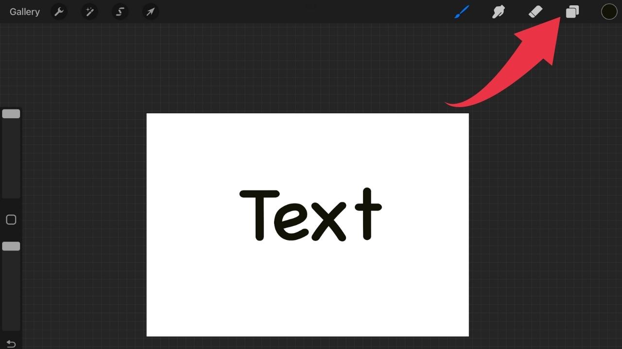 How to Use Alpha Lock on Text in Procreate Step 1