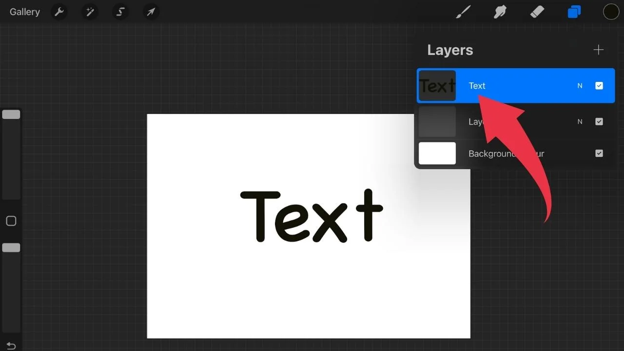 How to Use Alpha Lock on Text in Procreate Step 2