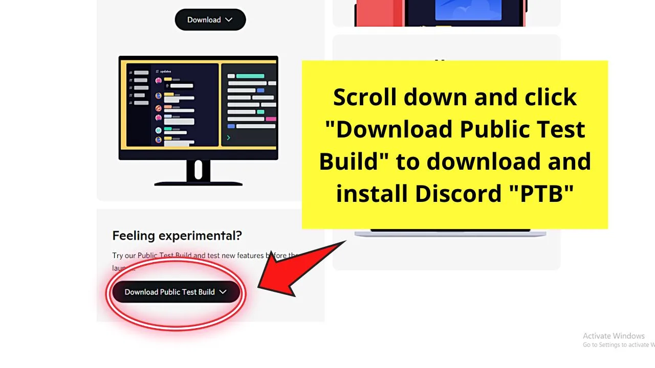 How to be in Two Discord Voice Channels at Once by Downloading Discord PTB Step 2