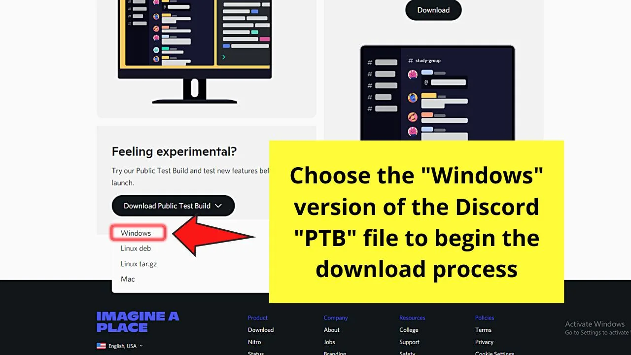 How to be in Two Discord Voice Channels at Once by Downloading Discord PTB Step 3