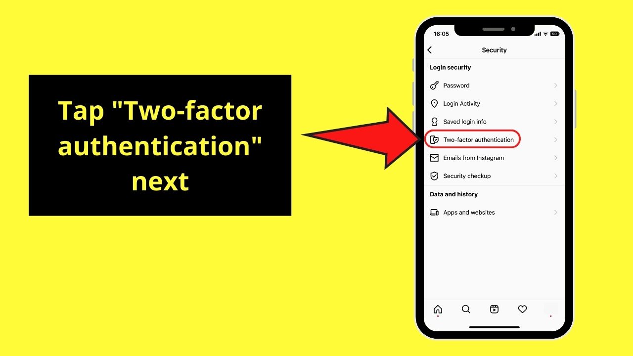 Activating Two-Factor Authentication to Fix Challenge Required Error on Instagram Step 5