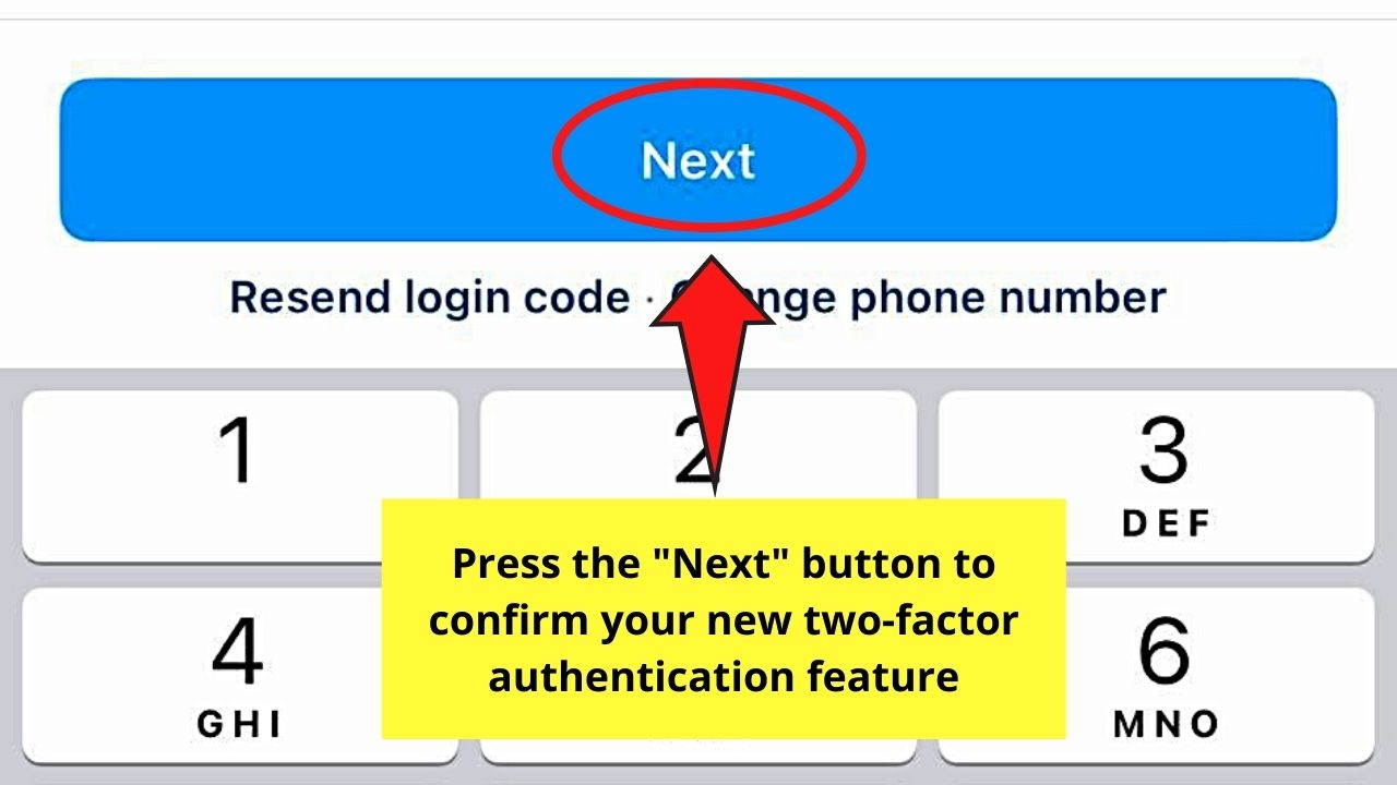 Activating Two-Factor Authentication to Fix Challenge Required Error on Instagram Step 7.3