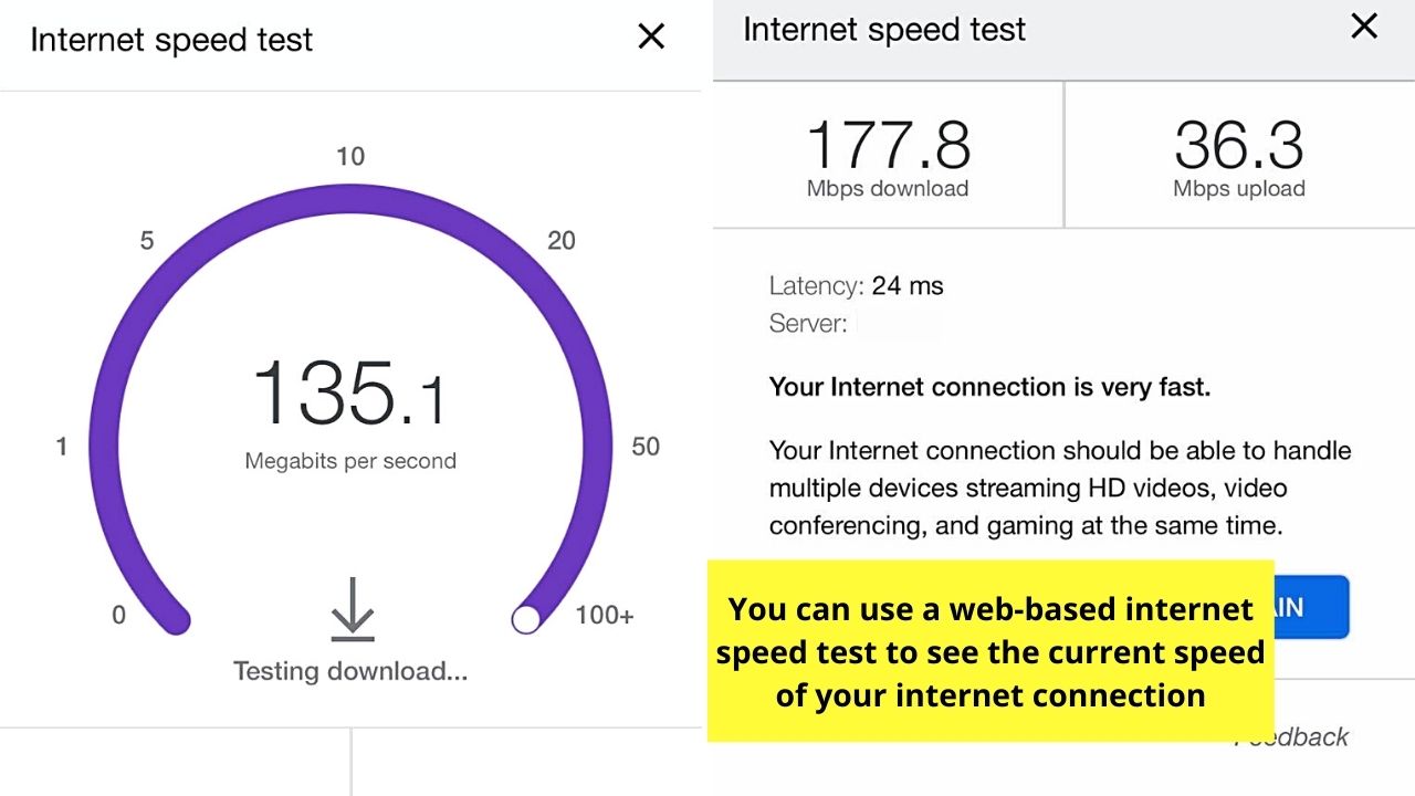 Checking for Sluggish Internet Connection Using an Internet Speed Test if you Can't Use Filters on Instagram