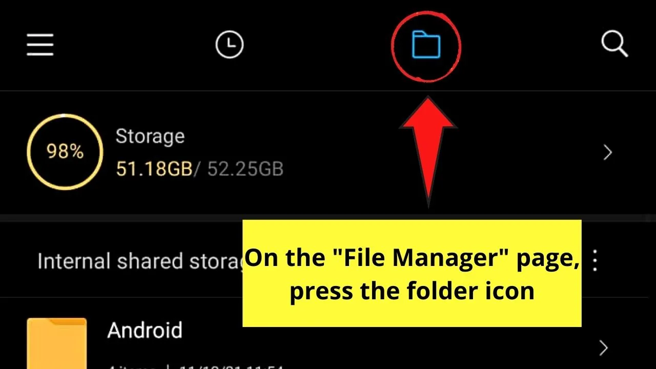 Clearing Apps to Increase Phone Memory to Use Instagram Filters (Android) Step 2