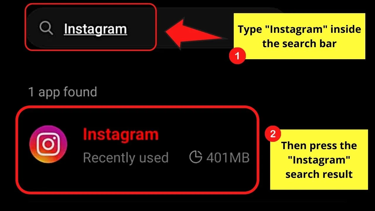 Clearing the Cache to Use Instagram Filters (Android) Step 4