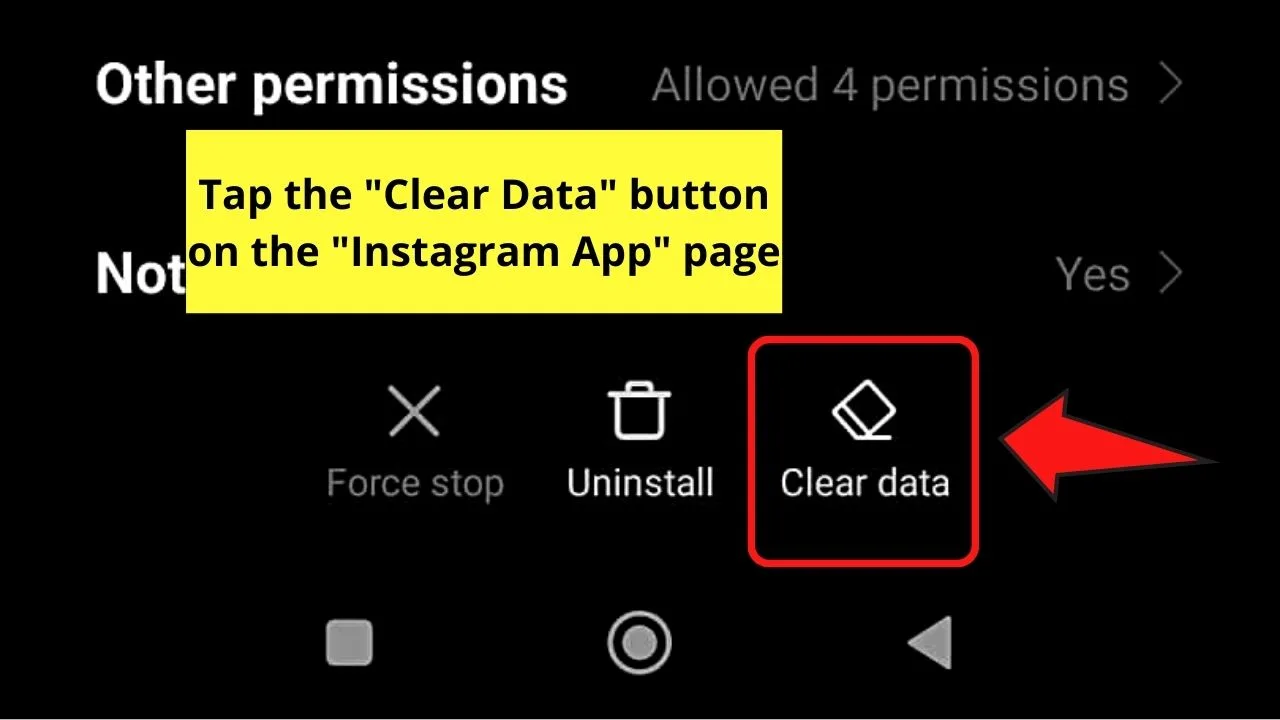 Clearing the Cache to Use Instagram Filters (Android) Step 5