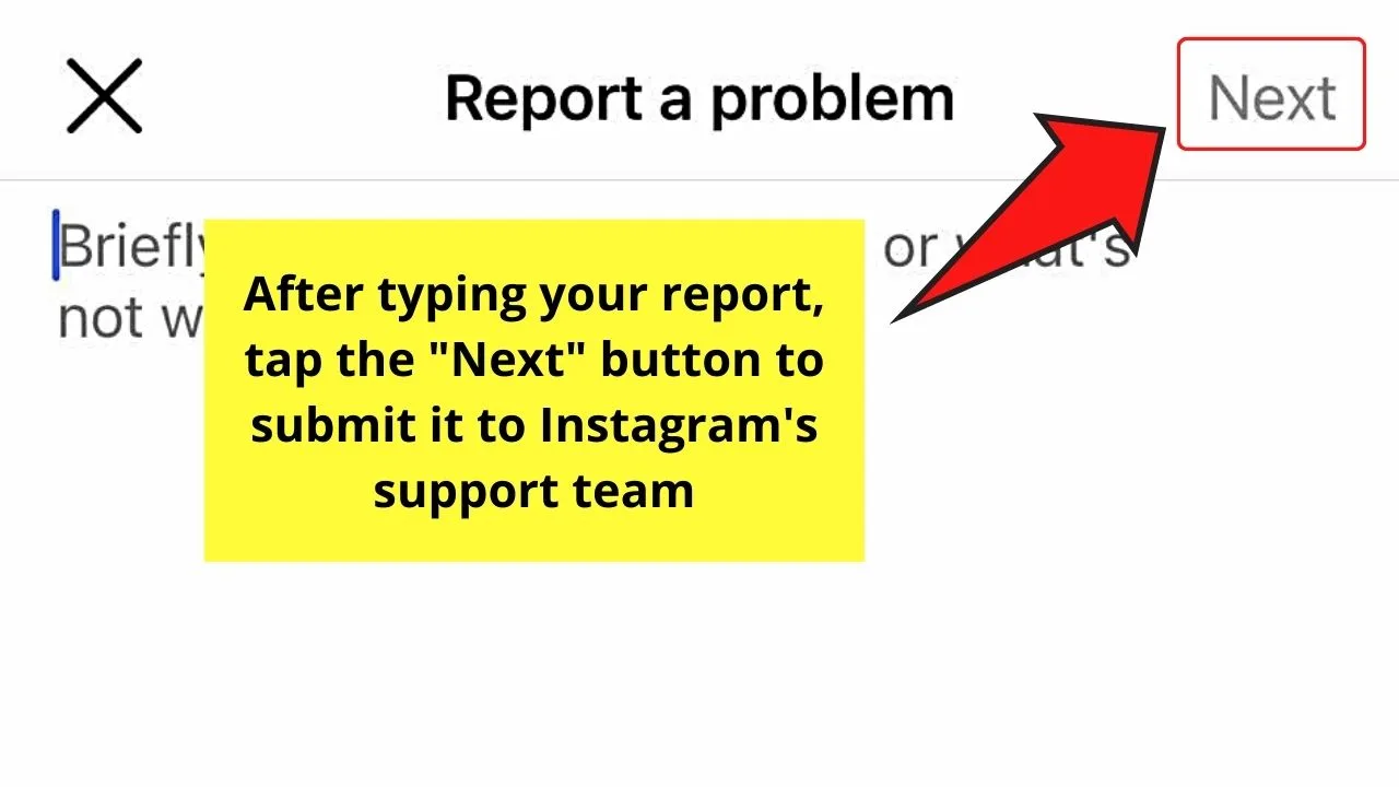 Contacting Instagram Support Team to Fix Challenge Required Error on Instagram Step 7