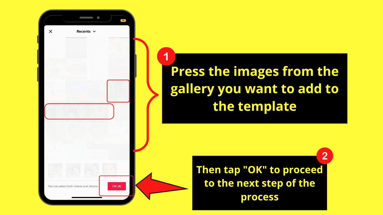 Editing Multiple Photos on TikTok iPhone Step 4.1