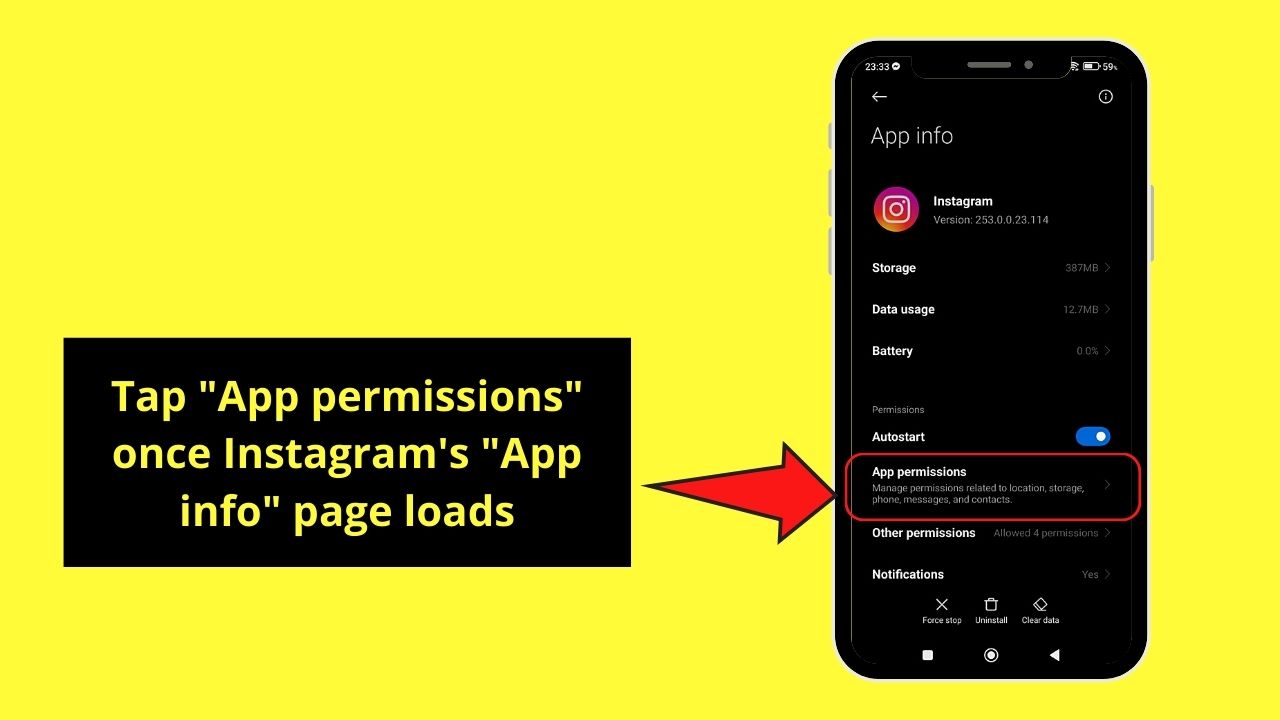 Grant Camera Access to Go Live on Instagram (Android) Step 5