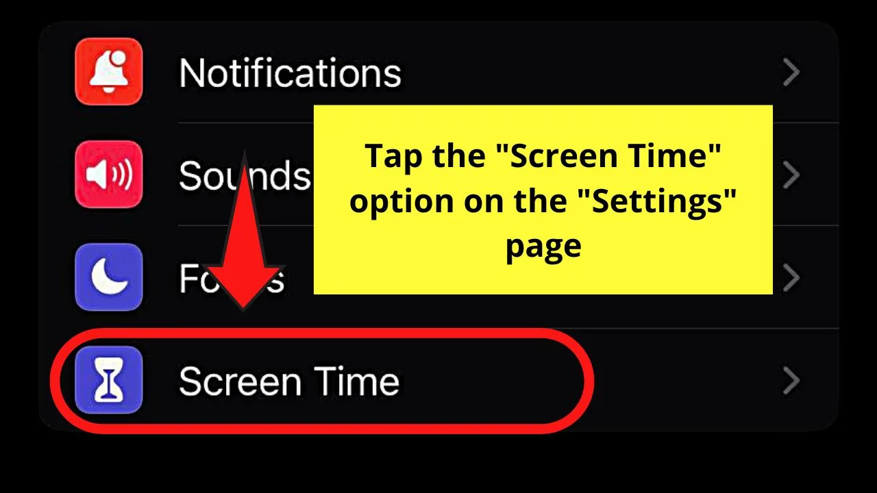 How to Block the TikTok App on the iPhone Using Screen Time Management Settings Step 2