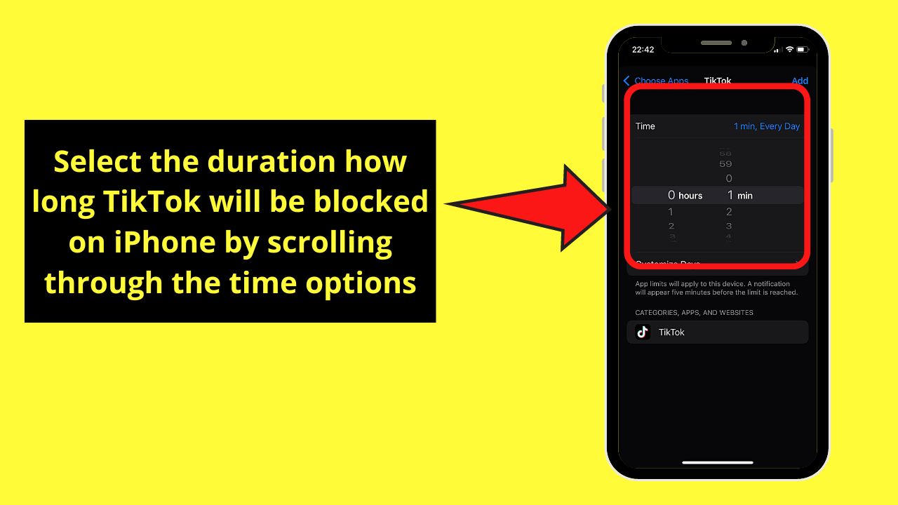 How to Block the TikTok App on the iPhone Using Screen Time Management Settings Step 7