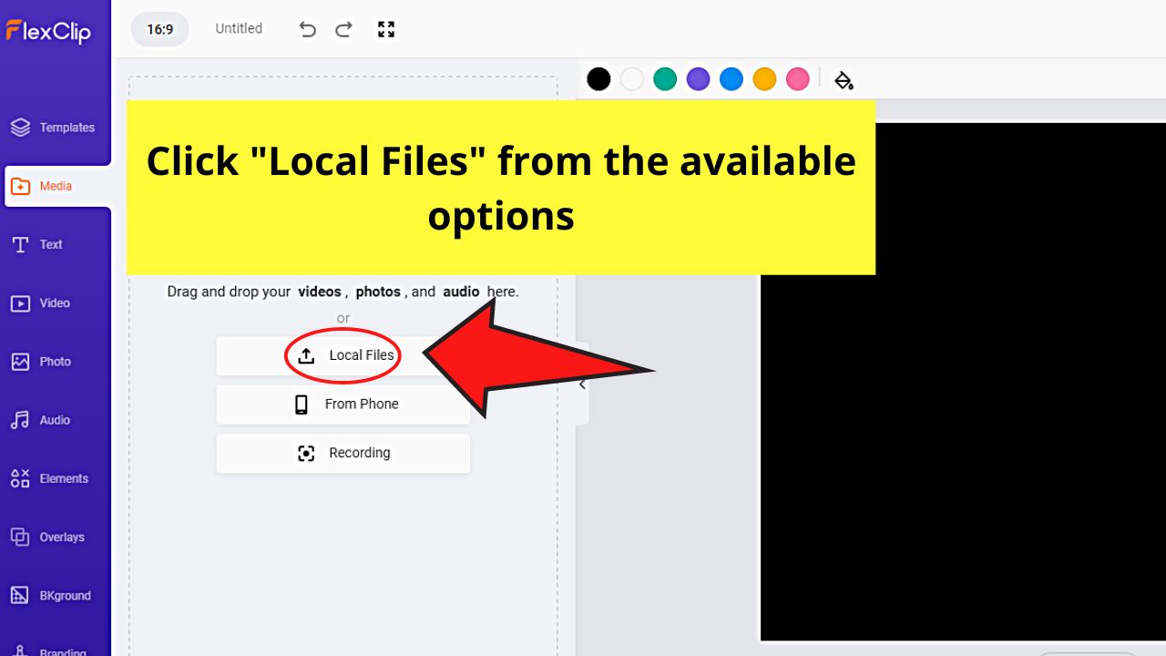 How to Crop a Video on Tiktok Using Editing Websites (FlexClip) Step 3.1