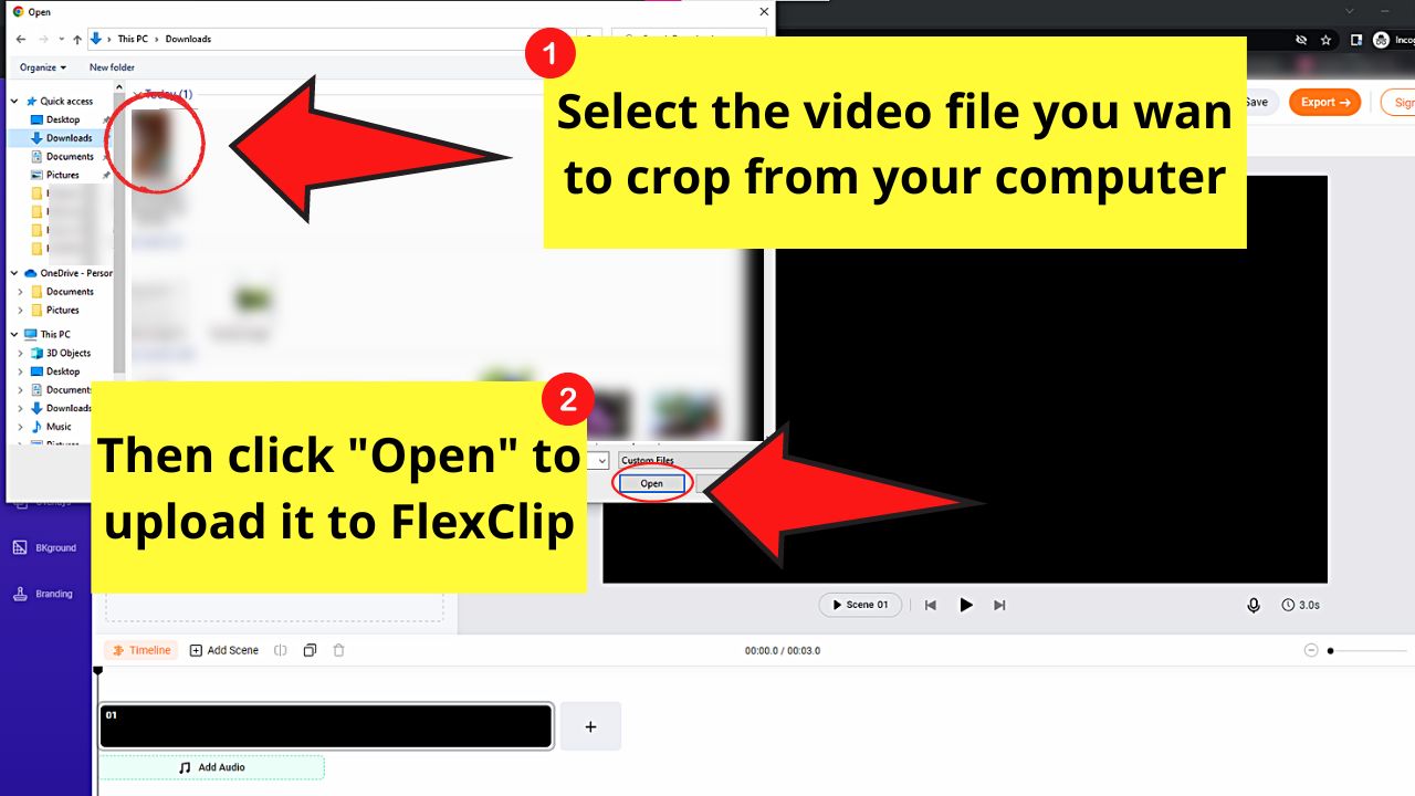 How to Crop a Video on Tiktok Using Editing Websites (FlexClip) Step 3.2