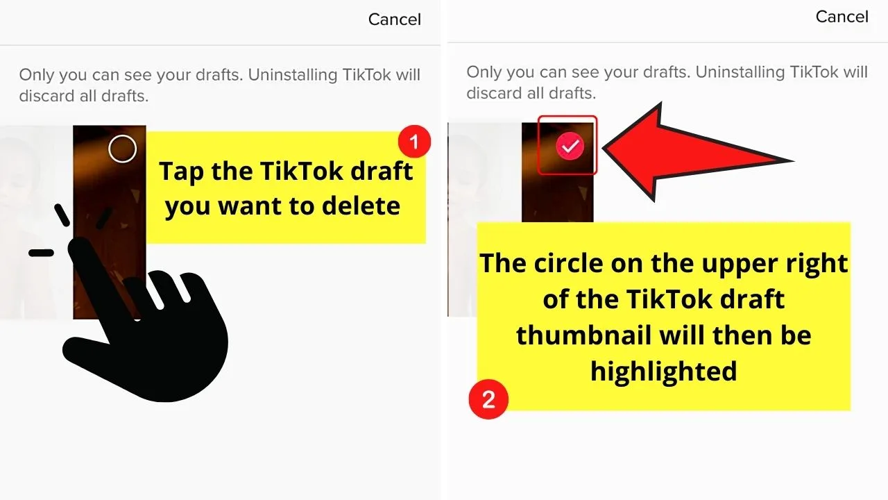 How to Delete a Video on Tiktok Step 8