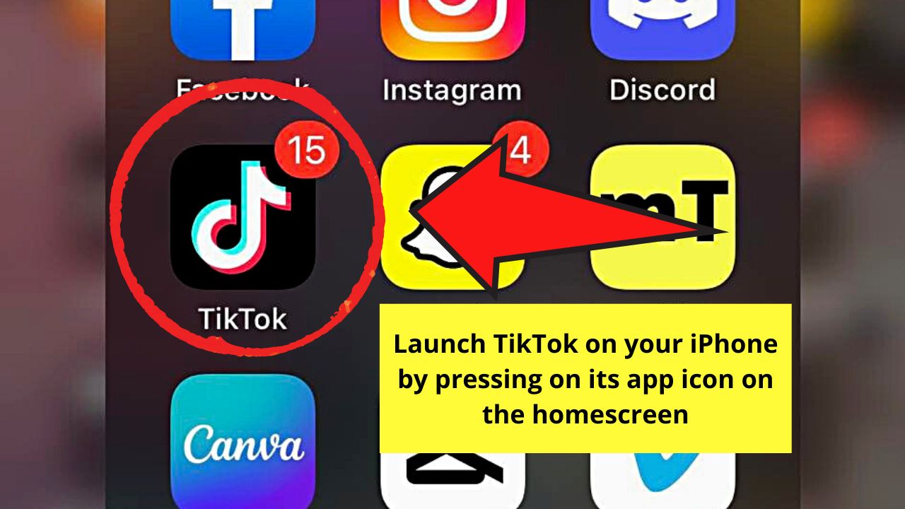 How to Find Live Videos on TikTok iPhone by Tapping the Inbox Icon Step 1