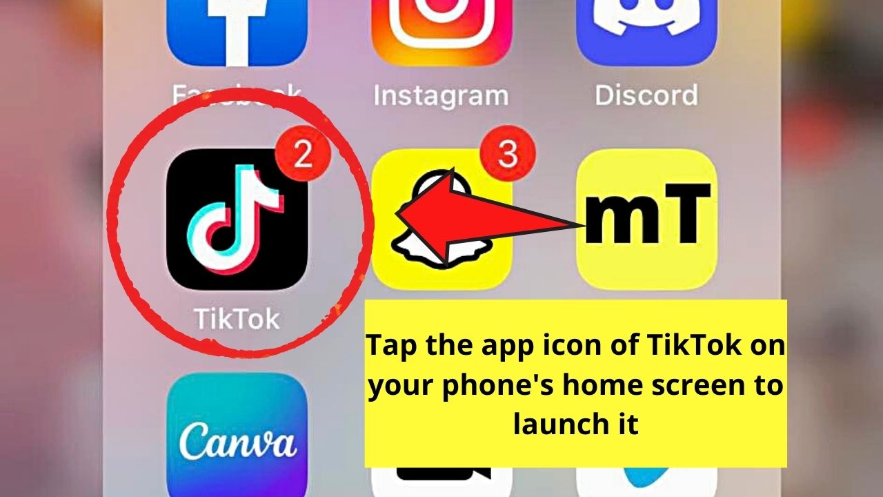 How to Find Saved Videos on TikTok Step 1
