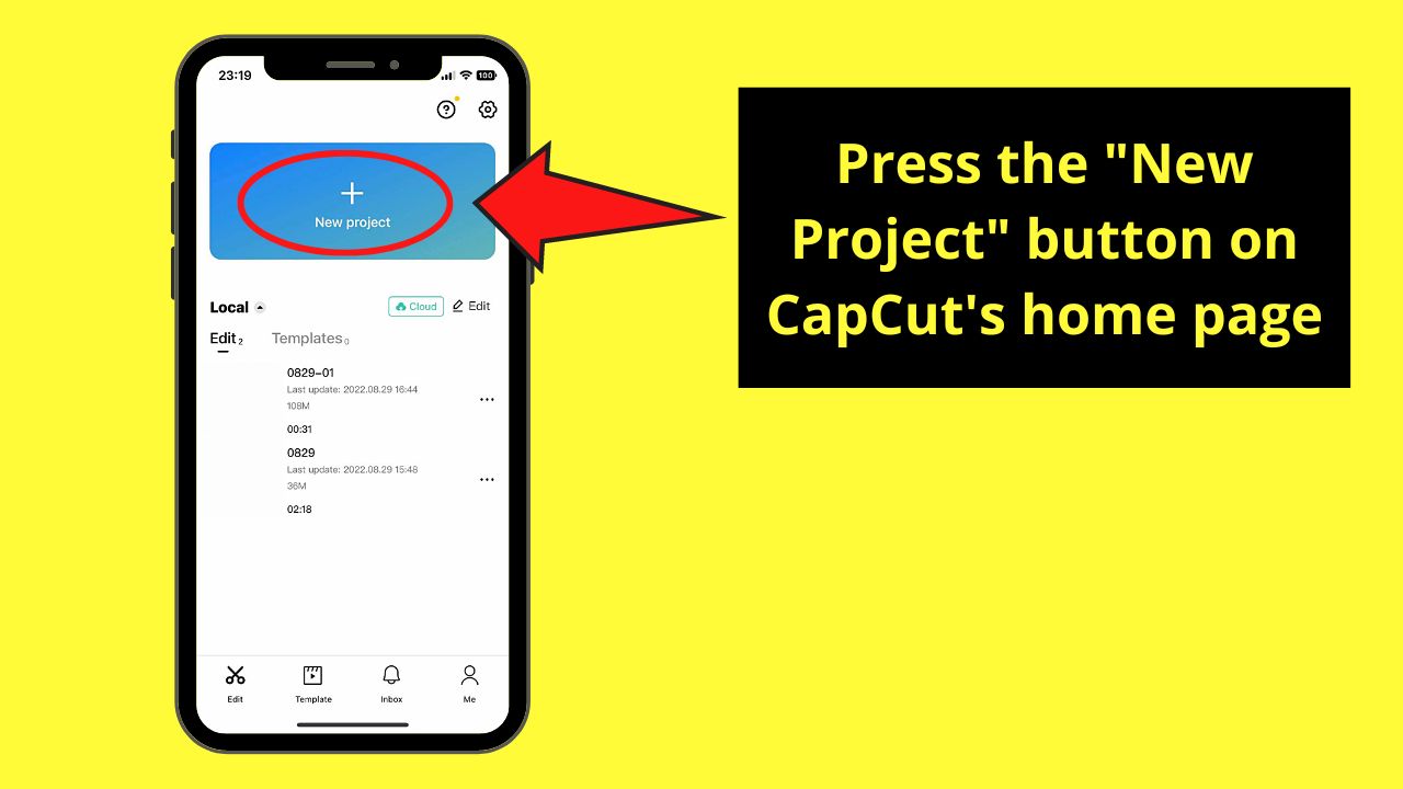 How to Make Pictures Full Screen on TikTok iPhone Using CapCut Step 2