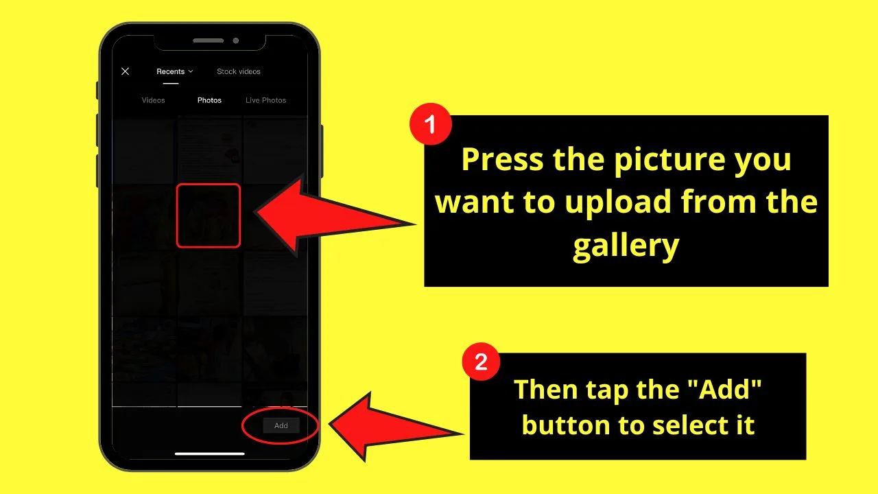 How to Make Pictures Full Screen on TikTok iPhone Using CapCut Step 4